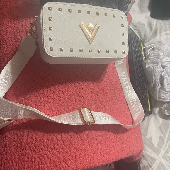 White and Gold Studded Women's Clutch - Picture 4 of 4